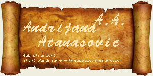 Andrijana Atanasović vizit kartica